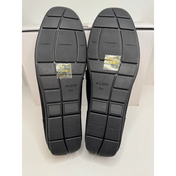 ALDO Flex Genuine Leather Black Loafers Mens Size 13 Reversible Hardware main image 9